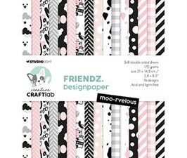 CCL-FR-PP134 StudioLight Paper Pad A5 - Moo-rvleous Friendz