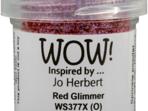WS377X WOW! Embossing Powder, Embossing Glitters, Red Glimmer