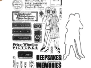 CS339 Elizabeth Craft Design Stempel/Die, Photos from the past Stamp and Die set