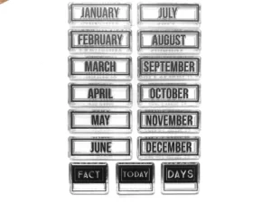 CS341 Elizabeth Craft Design Stempel, Months