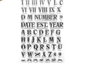 CS342 Elizabeth Craft Design Stempel, Roman numerals with alpha