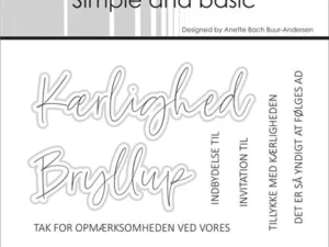 SBC173 Simple and Basic Clearstamp & Die, Bryllup