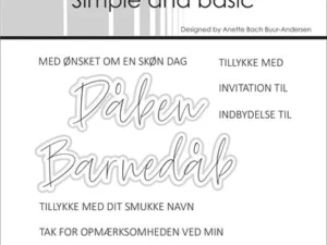 SBC174 Simple and Basic Clearstamp & Die, Barnedåb
