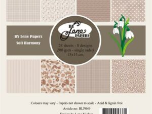 BLP049 By Lene Papirblok 15 x 15 cm, Soft Harmony