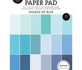SL-ES-PPP165 StudioLight Paper Pad/Papir A5, Pattern - Shades of Blue