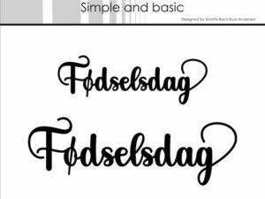 SBD416 Simple and Basic die, Tekstdie Fødselsdag, 2 stk.