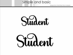 SBD417 Simple and Basic die, Tekstdie Student, 2 stk.