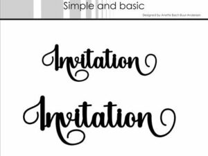 SBD418 Simple and Basic die, Tekstdie Invitation, 2 stk.