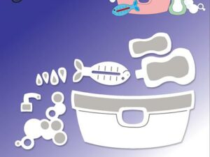 BLD1662 By Lene Die Cut/Emb, Baby Bath - Baby Badekar