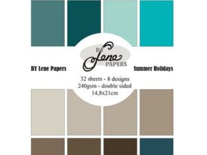 BLP962 By Lene Papirblok A5, Solid Colours - Summer Holidays