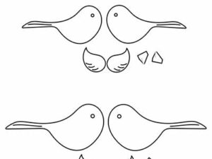 SBD430 Simple and Basic die, Symmetrical Birds - Fugle