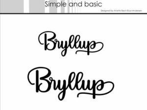 SBD437 Simple and Basic die, Tekstdie Bryllup, 2 stk.