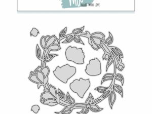 63421 MW Made With Love Dies, Flower Wreath - Blomsterkrans
