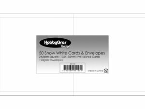 SS116 HobbyGros Storage - Kort/Kuverter - 50 Sæt 13,5 x 13,5 cm, Snow White