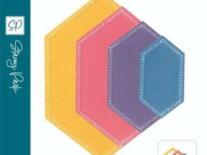 666554 Sizzix Die Stacey Park - Fanciful Framelits - Belinda Stitched Hexagons