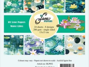 BLP052 By Lene Papirblok 15 x 15 cm, Water Lilies