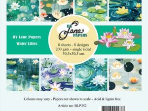 BLP352 By Lene Papirblok 30 x 30 cm, Water Lilies
