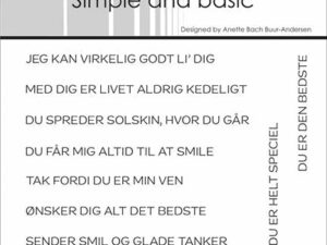SBC183 Simple and Basic Clearstamp, Du er helt speciel
