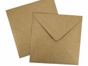 75938 Kuverter 15,5 x 15,5 cm, Genbrugslook med spidsluk 20 stk.