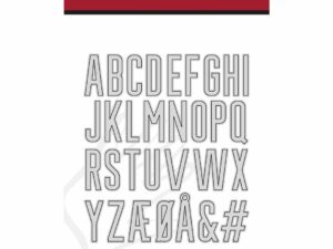 7974 Dan Dies, Stort T-shirt alfabet - Store