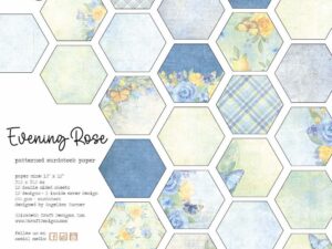 C023 Elizabeth Craft Design Cardstock Papir, Evening Rose