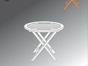 BLD1681 By Lene Die Cut/Emb, Garden Table - Havebord