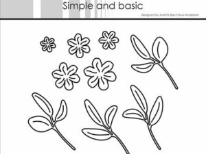 SBD456 Simple and Basic die, Flowers and Leaves - Blomster og Blade