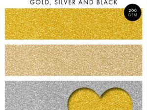 SL-ES-PP209 StudioLight Paper Pad/Papir A5, Glitter - Gold, Silver and Black