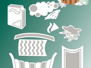 BLD1692 By Lene Die Cut/Emb, Wash Tub - Vaskekar med tilbehør