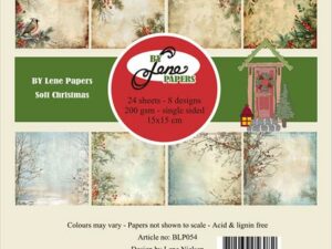 BLP054 By Lene Papirblok 15 x 15 cm, Soft Christmas