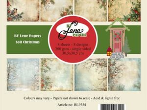 BLP354 By Lene Papirblok 30 x 30 cm, Soft Christmas