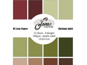BLP966 By Lene Papirblok A5, Solid Colours - Christmas Spirit