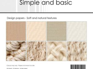 SBP535 Simple and Basic Design Papirblok 15 x 15 cm, Soft And Natural Textures