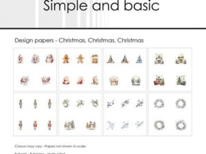 SBP736 Simple and Basic Design Papirblok 30 x 30 cm, Christmas, Christmas, Christmas