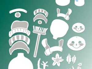 BLD1695 By Lene Die Cut/Emb, Snowman - Snemand