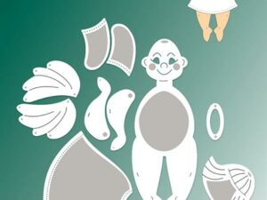 BLD1696 By Lene Die Cut/Emb, Large Angel - Stor Engel #1