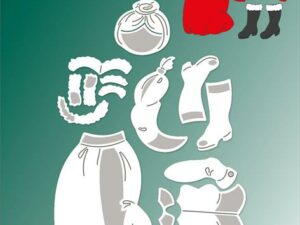 BLD1702 By Lene Die Cut/Emb, Mother Christmas Clothes - Nissemors Tøj