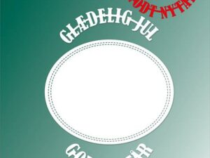 BLD1704 By Lene Die Cut, Glædelig Jul (cirkel/oval)