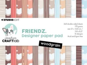 CCL-FR-DPP241 StudioLight Paper Pad A5 - Woodgrain Friendz