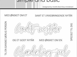 SBC186 Simple and Basic Clearstamp & Die, Glædelig jul