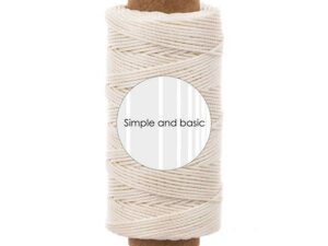 SBA703 Simple and Basic, Polyester tråd 0,05mm x 50m, Ivory/Elfenben