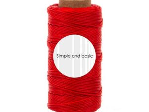 SBA708 Simple and Basic, Polyester tråd 0,05mm x 50m, Bright red/Klar Rød