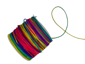 7505 Elastisk snøre multifarvet 1mm x 25meter