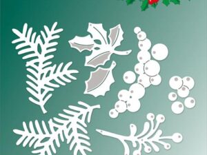 BLD1710 By Lene Die Cut/Emb, Christmas Greens - Julegrene