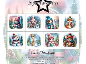 PF712 Paper Favourites, Papirsblok 30x30, Cute Christmas