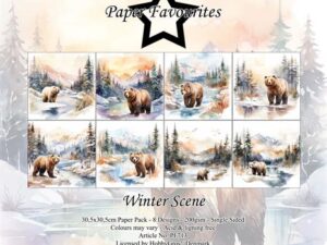 PF713 Paper Favourites, Papirsblok 30x30, Winter Scene