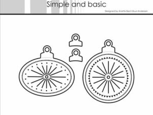 SBD486 Simple and Basic die, Christmas Ornaments - Gavemærkat