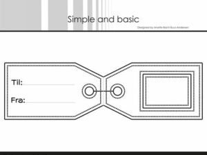 SBD489 Simple and Basic die, Gifttag Double - Gavemærkat dobbelt med præget tekst