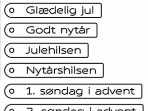 SBD490 Simple and Basic die, Danish Tag Texts - Danske Jule Tekster