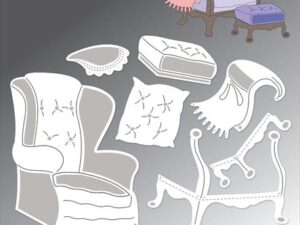 BLD1714 By Lene Die Cut/Emb, Armchair - Lænestol